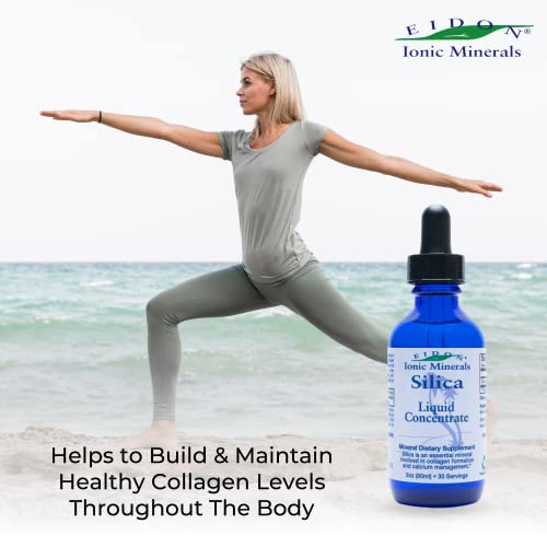 Liquid Silica Mineral Concentrate - Silica Supplement for Hair, Skin and Nails, Silica Drops to Support Collagen Production, Joint and Bone Health, Helps Manage Calcium - 2 oz