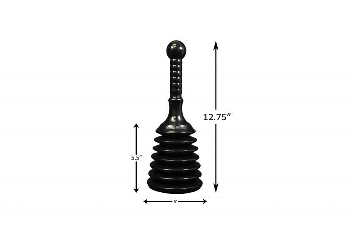 MPS4 Sink &amp; Drain Plunger for Kitchen Sinks, Bathroom Sinks, Showers, and Bathtubs. Small and Strong Design with Large Bellows Commercial &amp; Residential Use, Black
