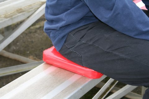 PocketSeat Inflatable Seat Cushion, Sit on a Cushion of Air, 14x11x1.5, Durable .25mm PVC Folds to fit in Pocket, Purse or Backpack