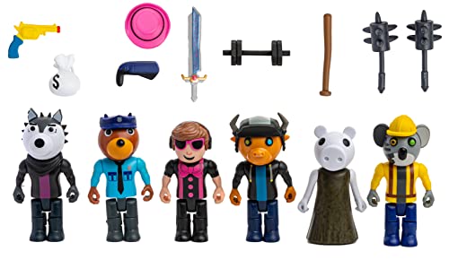 Action Figure 6 Pack - Six 3.5 Articulated Buildable Toys with Exclusive MiniToon Figure, 9 Accessories, Series 2, includes DLC
