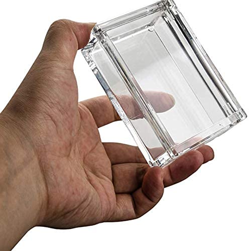 Set of 2 Clear Acrylic Q-Tip Holder Bathroom Cotton Swab Dispenser.