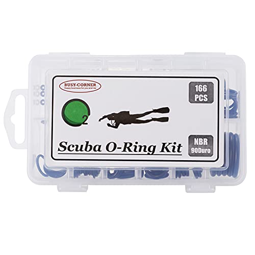 BUSY-CORNER 166 Pieces Scuba O-Ring Kit Scuba Diving Ru