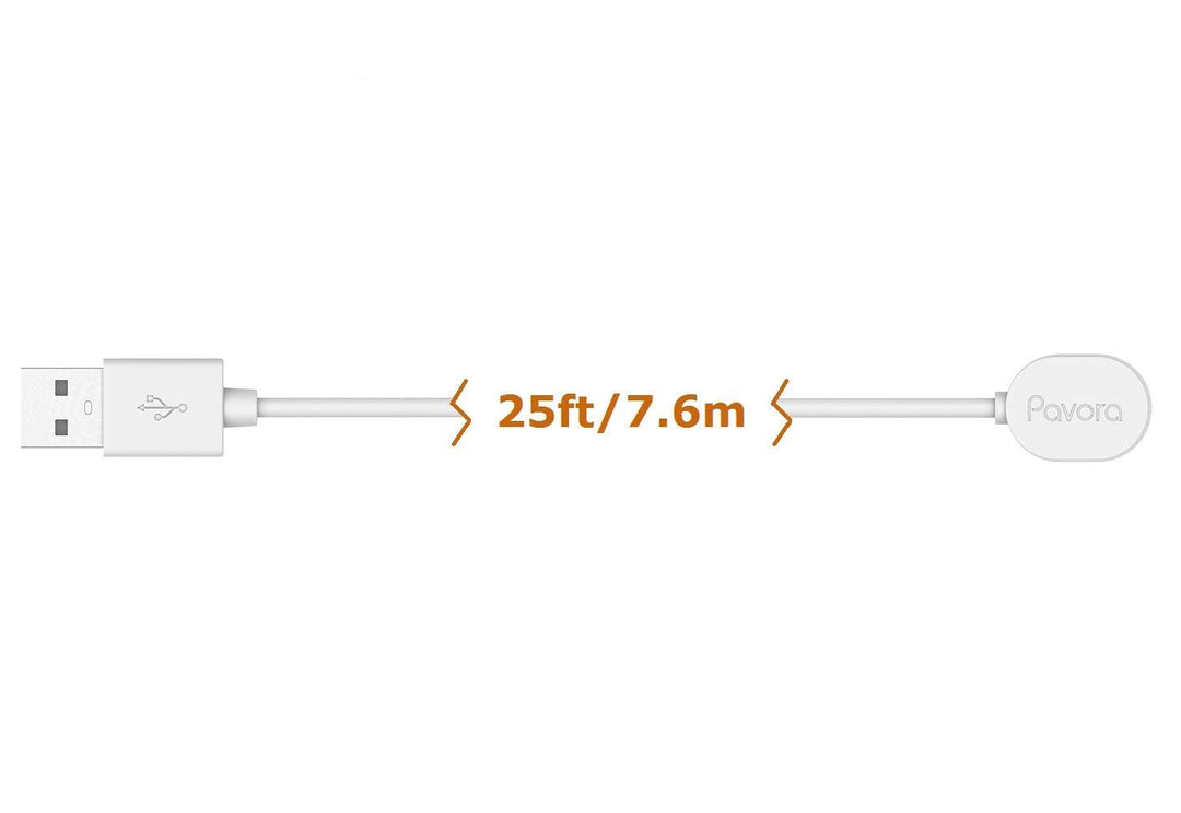 Pavora 25ft/7.6M Charging Cable for Arlo Ultra/Arlo Pro