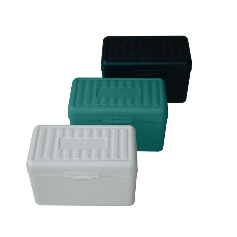 3x5 inches Index Card Holder - Index Card Box - Notecard Box - Flash Card Holder - Index Card Organizer, Note Cards, Flashcards, Recipes and Addresses, Pack of 3