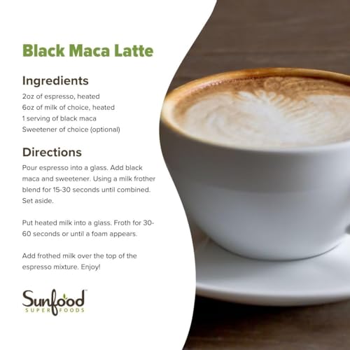 Sunfood Superfoods Black Maca Powder Raw, Organic. 4 oz