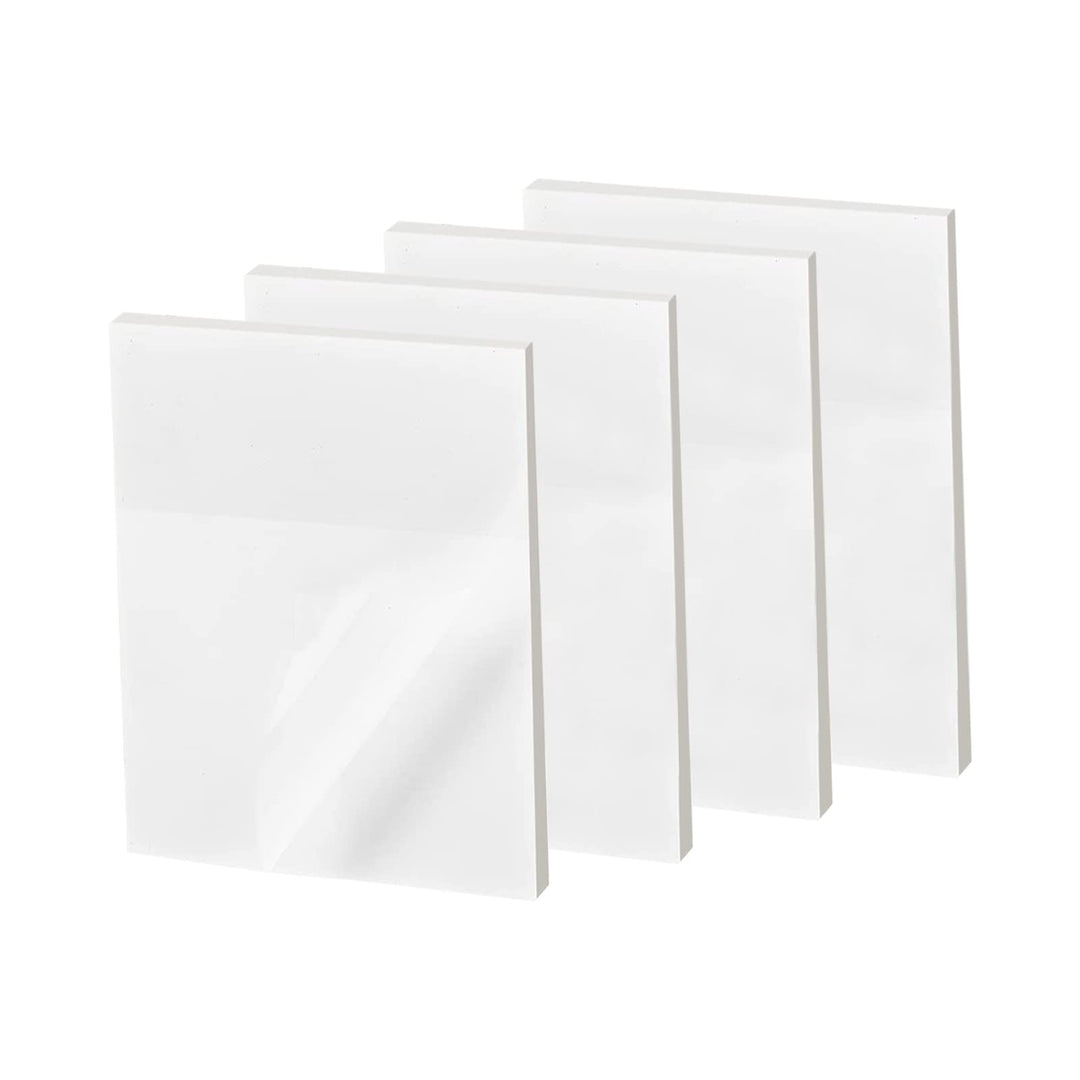 Transparent Sticky Notes Large, 2.8 x 3.8 inch Translucent Self-Sticky Notes Wide, 200 Sheets Waterproof Clear White Reading stickies, 50 Sheets Per Pad, 4 Pads in Total(70029-B04)