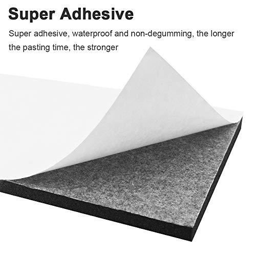 Foam Insulation Neoprene Sheets with Adhesive,Multi-Function Soundproof Large Marine Closed Cell Neoprene Rubber Roll (W:12 Inch T:1/8 Inch L:59 Inch,Black)