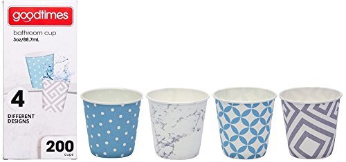 Goodtimes Paper Bathroom Cups, 3 oz 200 ea, Assorted de