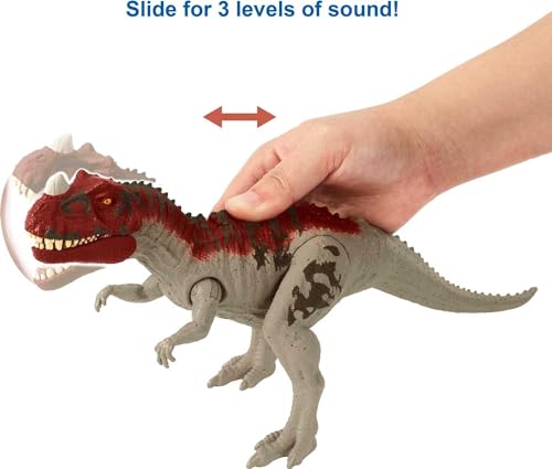 Jurassic World Camp Cretaceous Roar Attack Dinosaur Action Figure, Ceratosaurus Dino Toy with Strike Motion &amp; Sounds
