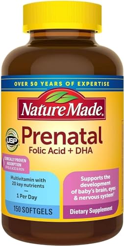 Prenatal + Dha 200 mg Dietary Supplement (Netcount 150 Soft Gels), 150Count ()