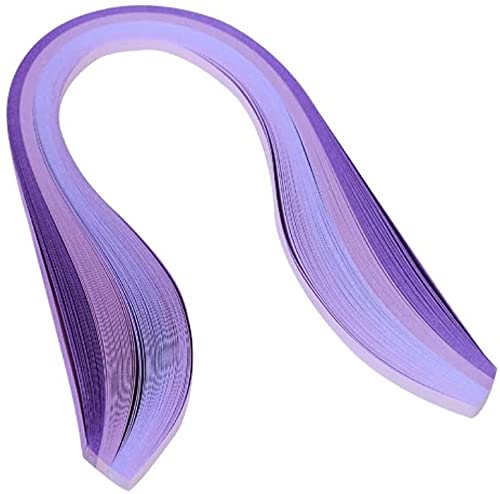 Purple Quilling Paper Gradient Quilling Strips 5MM Crafts Paper Filigrana Color Ramps Chromatic Crescendo 120pcs Length 21inch
