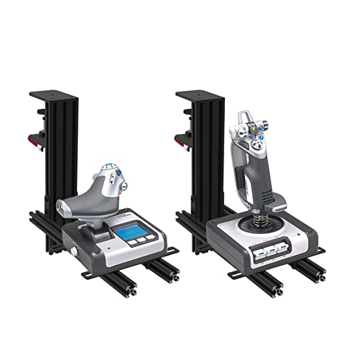 2 Set The Desk Mount for The Flight Sim Game Joystick, Throttle and Hotas Systems Compatible with Logitech X56, X52, X52 Pro, Thrustmaster T-Flight Hotas,Thrustmaster T.16000M, Thrustmaster TCA