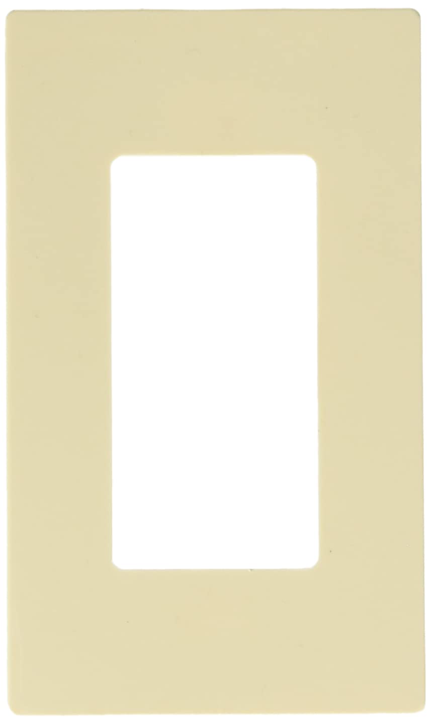 LEVITON 80301-ST 1-Port Decora(R) Plus Screwless Wall Plate (Light Almond)