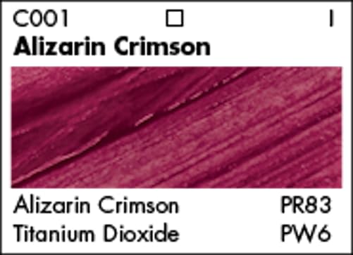 Academy Acrylic Paint, 90ml/3 oz Metal Tube, Alizarin Crimson
