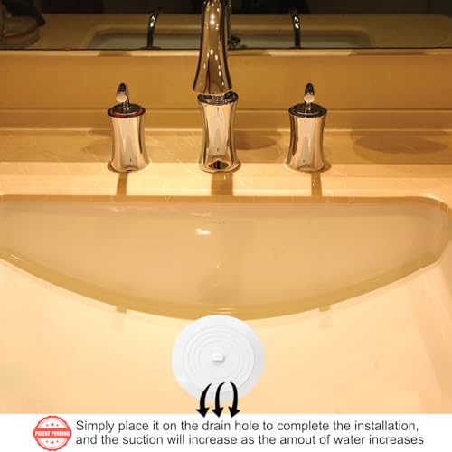 V-TOP Tub Stopper 2 Pack, 6 inches Large Silicone Drain