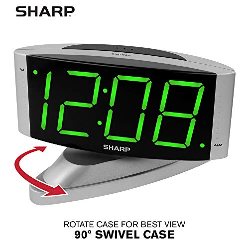 Sharp Home LED Digital Alarm Clock – Swivel Base - Outl