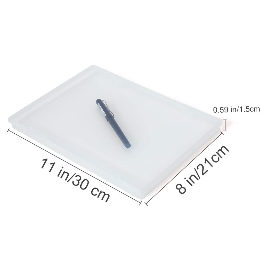 2 PCS - Clear A4 File Box Clear Plastic Paper Organizer Transparent Plastic Case Document Box Paper Protector Desk Paper Organizers Case Office Supplies Holder Storage Magazine Organizer