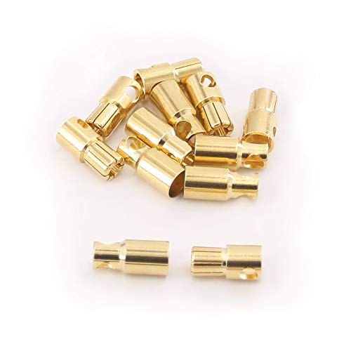 6pairs 6.0mm Gold Plated Male and Female Bullet Banana Connectors Plugs for DIY RC Battery ESC Motor(C117-6)