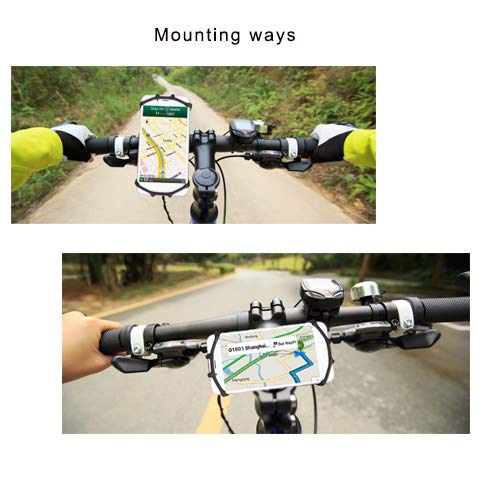MTB Phone Mount, Garmin Handlebar Mount Silicone Phone Holder for iPhone/Samsung/Galaxy/LG and Compatible with All Garmin Bike GPS Mount