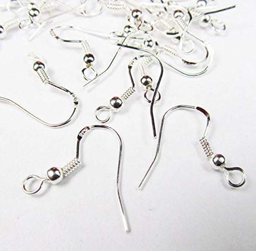 PASNOWFU 925 Sterling Silver Gold Earring Hooks 40 PCS,