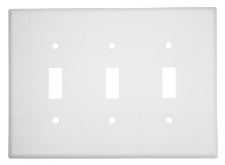 80511-W 3-Gang Toggle Device Switch Wallplate, Midway Size, White