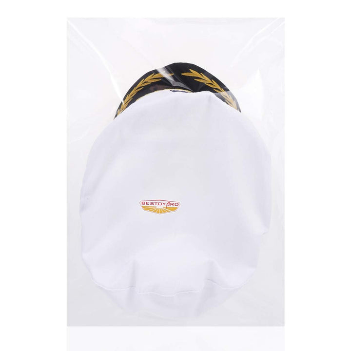Captain Yacht Hat Cap Costume Hat Sailor Marine Admiral Hat for Halloween Costume Accessory, 8.6 x 6 x 2&#39;&#39; White