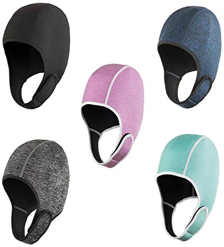 Neoprene Scuba Diving Hood 2mm Wetsuit Hood Cap Swim Cap with Chin Strap Waterproof Surfing Cap Thermal Hood Diving Cap Headgear for Swimming Kayaking Snorkeling Sailing Canoeing Water Sports