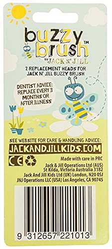 Jack N Jill Electric Toothbrush Replacement Heads - Whi