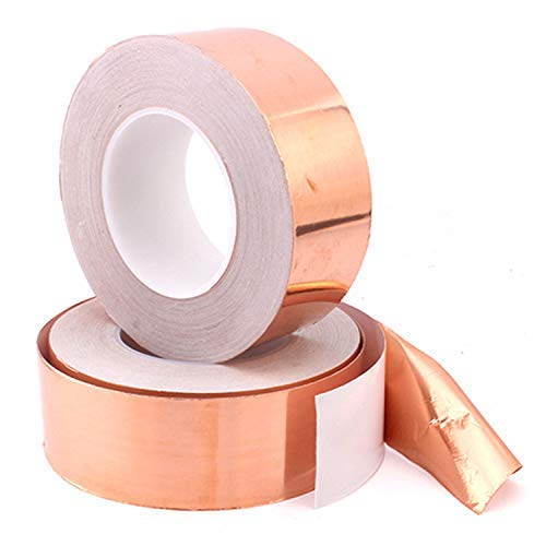 Copper Tape Single Sided Conductive Adhesive Foil Copper Tapes 2 Rolls 4 Sizes