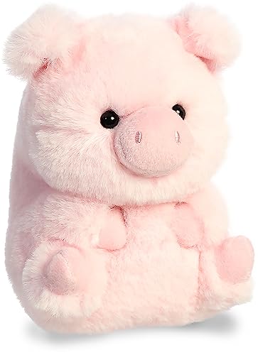 ® Round Rolly Pet™ Prankster Pig™ Stuffed Animal - Adorable Companions - On-The-Go Fun - Pink 5 Inches