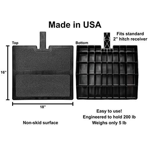 Otto Step Pet Ramp Step Helps Dogs Get in &amp; Out of Car Van SUV | Portable Lightweight Dog Ramp | Simply Slide into 2 inch Trailer Hitch Receiver | No Tools Needed | Essential Pet Gear | Made in USA