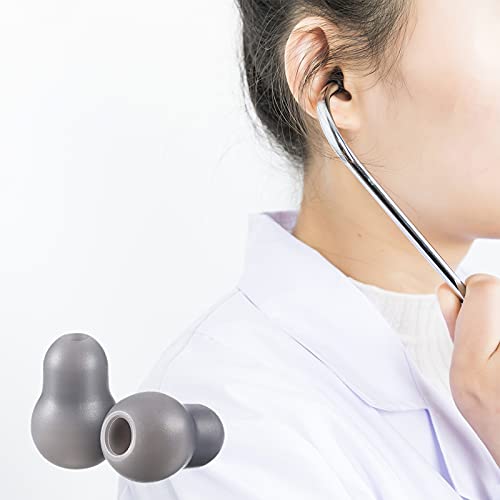 Silicone Ear Tips Earplug Replacement for Littmann Stethoscopes - Comfortable Fit Littman Ear Tips Replacement,Stethoscope Ear Pieces,Cardiology IV Parts &amp; Littmann Stethoscope Parts (Grey)