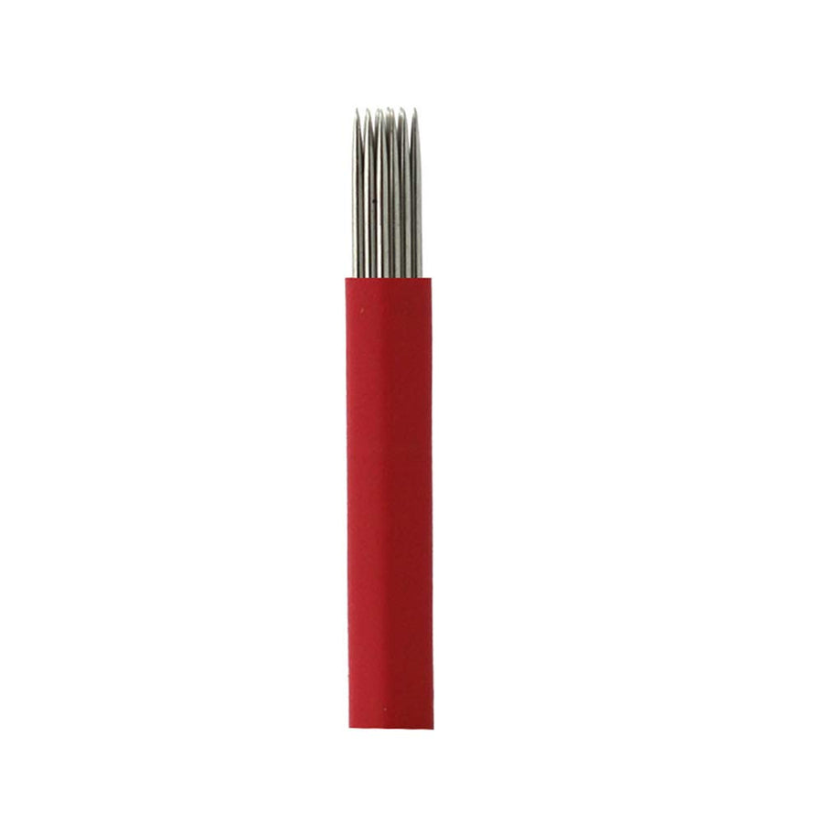 Eyebrow Tattoo Needle,50PCS Permanent Makeup R19 Eyebrow Tattoo Round Shading for Eyebrow Tattoo Manual Semi Permanent Makeup Fog Blades