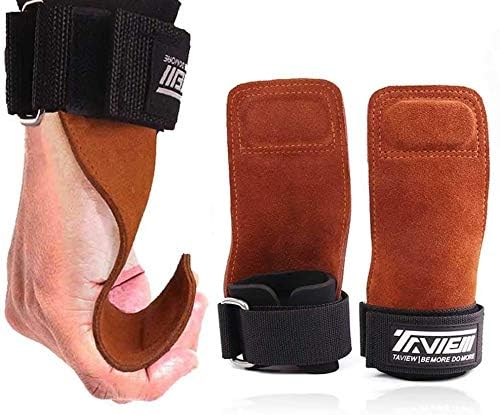 Premium Weight Lifting Wrist Hooks Straps for Maximum Grip Support - Deadlift Gloves and Grip Pads Alternative in Fitness Gym Power Training Like Pull Up Deadlifting &amp; Shrugs
