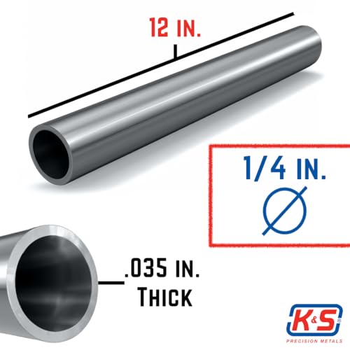 K&amp;S K &amp; S 83031 Round Aluminum Tube, 1/