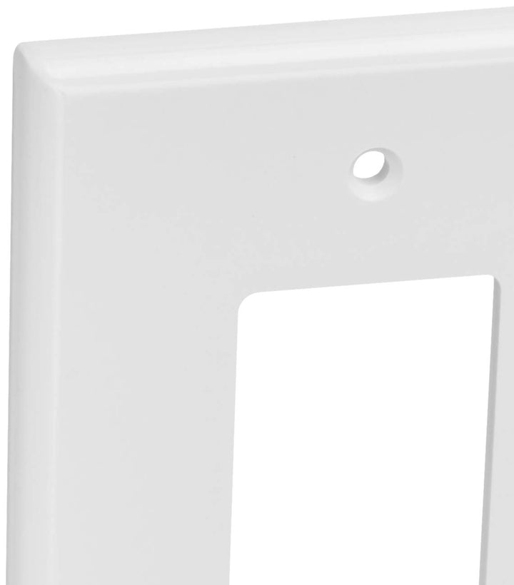 88605 2-Gang 1-Toggle 1-Decora/GFCI Device Combination Wallplate, Oversized, Thermoset, Device Mount, White