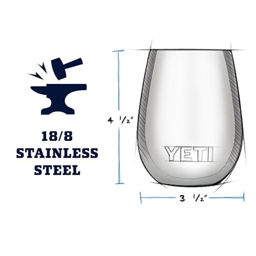 Rambler 10 oz Wine Tumbler, Vacuum Insulated, Stainless Steel with MagSlider Lid, White