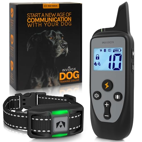Dog Training Collar [2025 Edition] 123 Levels 1100yd Range E Collar for Dogs Training 100% Waterproof Rechargeable, Dog Shock Collar with Remote Control