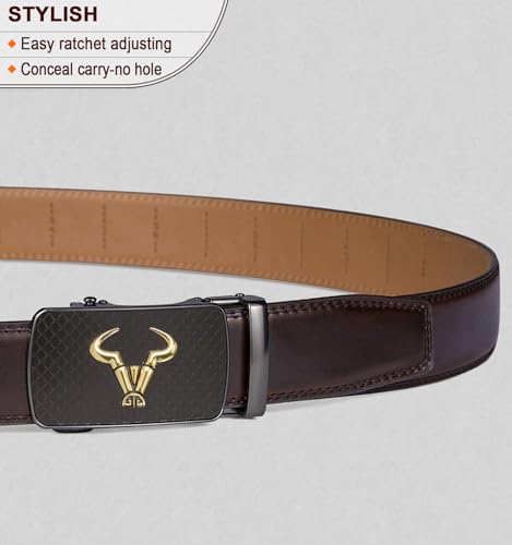 BULLIANT Men's Belt,Brand Ratchet Belt Of Genuine L