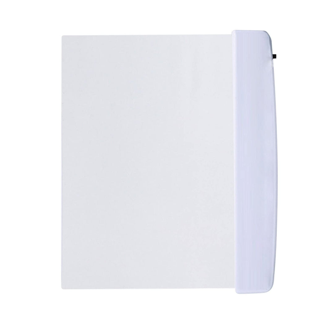 Flat Book Light for Reading in Bed at Night Clear LED Book Full Page Light Illuminator Panel Plate Lamp Board Wireless (White)