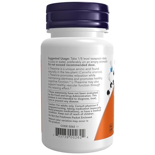 Supplements, L-Theanine Pure Powder, Tension Management*, Amino Acid, 1-Ounce