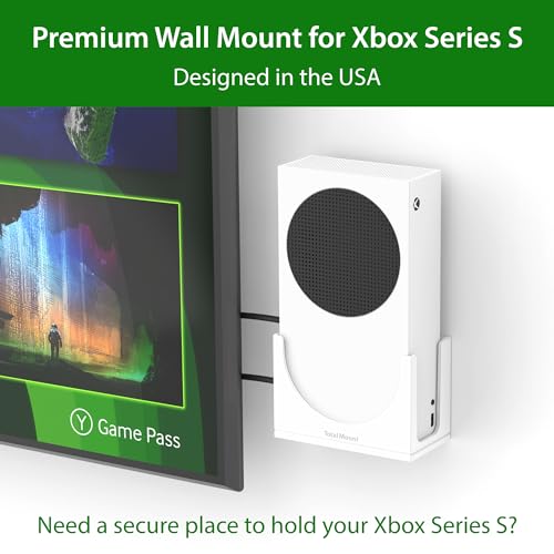 – Wall Mount – Mounts Xbox Series S on a Wall by Your TV (White)