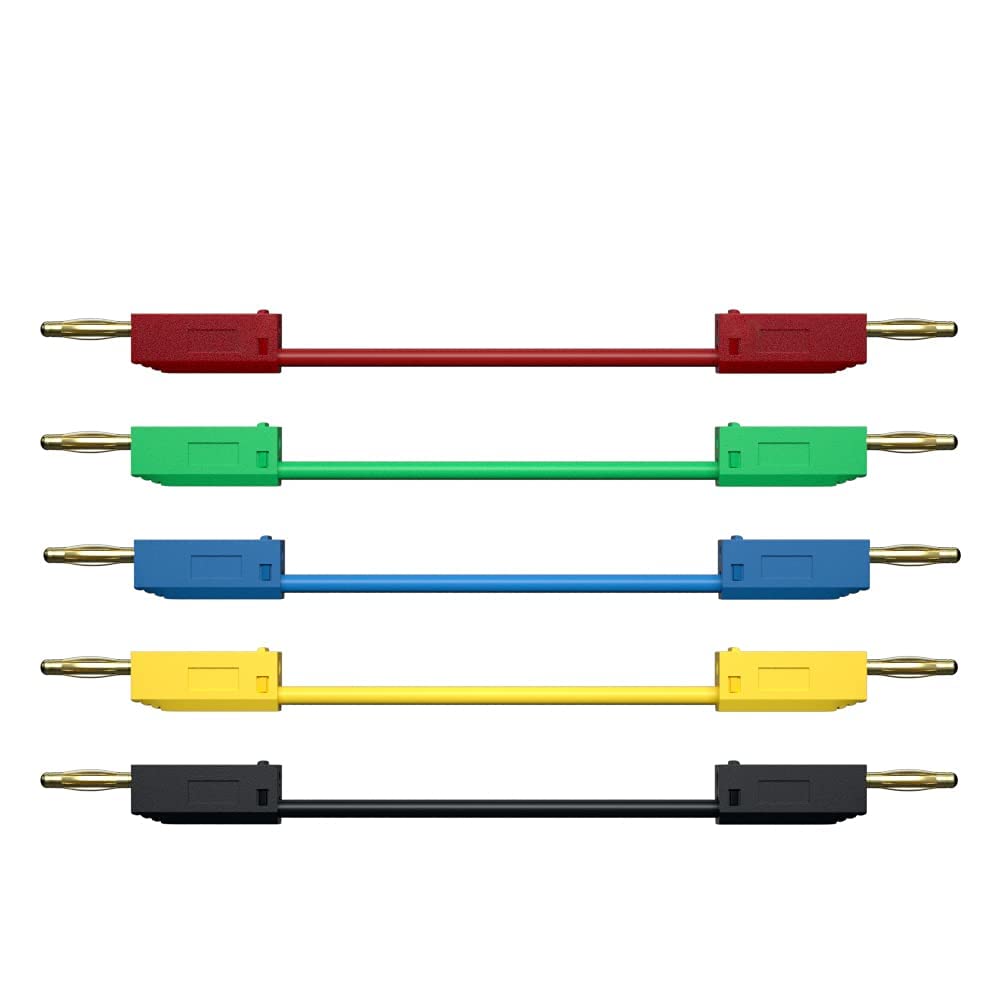 2mm 5pcs Small Banana Plug Pin Test Lead, Jumper Wire Electrical Testing Cable Measuring line J70001