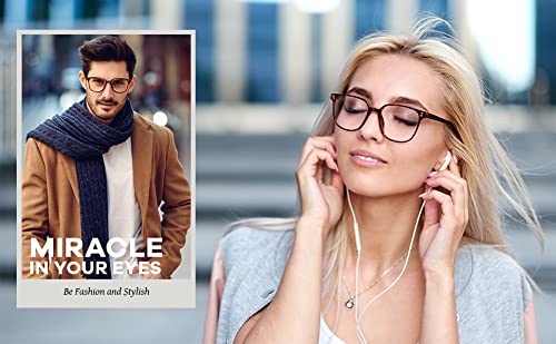 livho Blue Light Blocking Glasses Women Men, Fashion Fake Eyeglasses Frames, Blue Lense for Computer Gaming Eye Strain