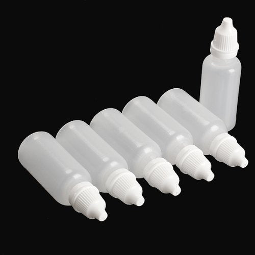 Wowlife Clear 5ml White Plastic Empty Squeezable Droppe