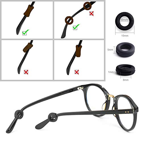 Benvo 12 Pairs Eyeglasses Retainers Silicone Glasses Te