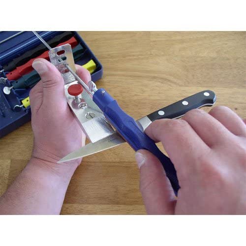 Standard Knife Sharpening System: 3-Stone Ceramic Knife Sharpener Kit with Honing Oil - LKC03