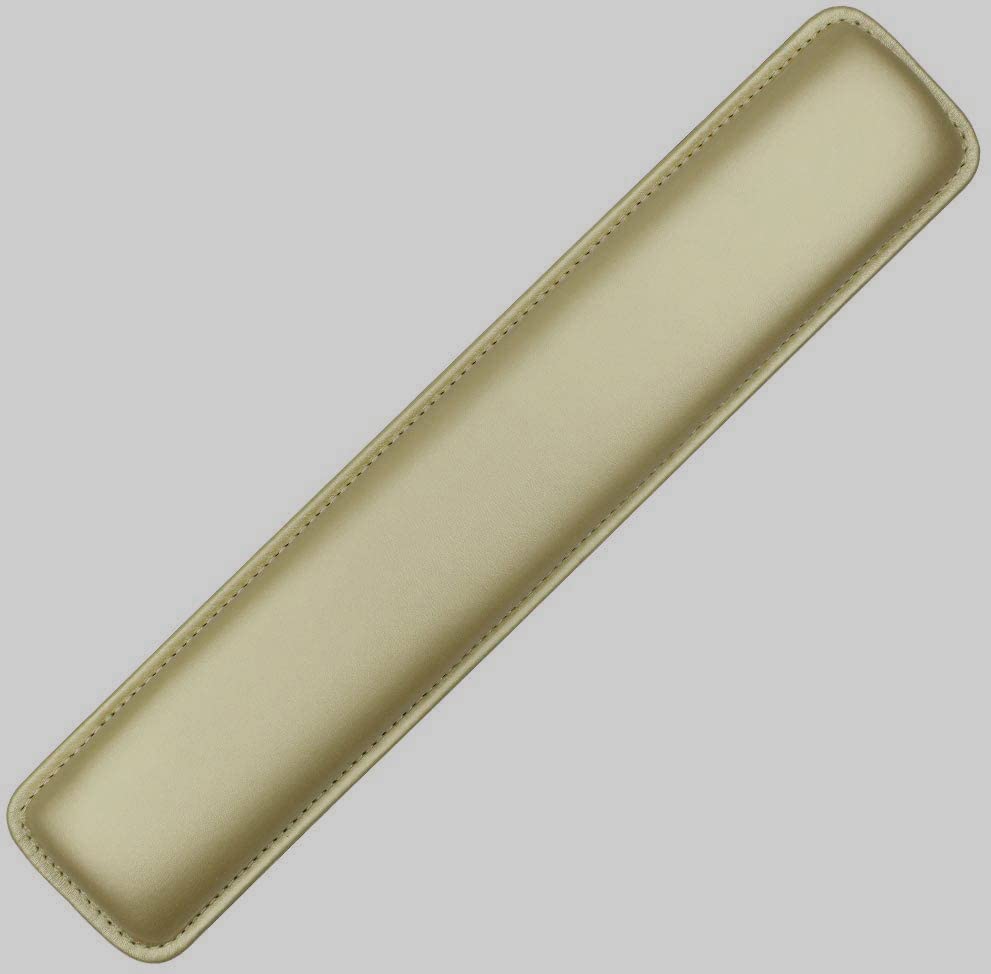 Keyboard Wrist Rest Pad,Soft PU Leather Wrist Support with Interior Soft Cushion Foam for Office/Computer/Laptops/Keyboard,Easy Typing &amp; Pain Relief,16.5 Gold