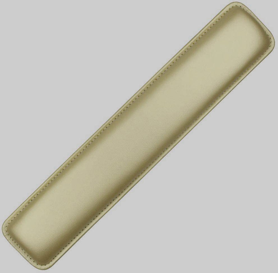 Keyboard Wrist Rest Pad,Soft PU Leather Wrist Support with Interior Soft Cushion Foam for Office/Computer/Laptops/Keyboard,Easy Typing & Pain Relief,16.5 Gold