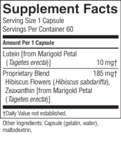 Lutein, 10 mg, 60 Capsules | Helps Protect Against UV Damage, Supports Eye Health, and Provides Powerful Antioxidant Properties
